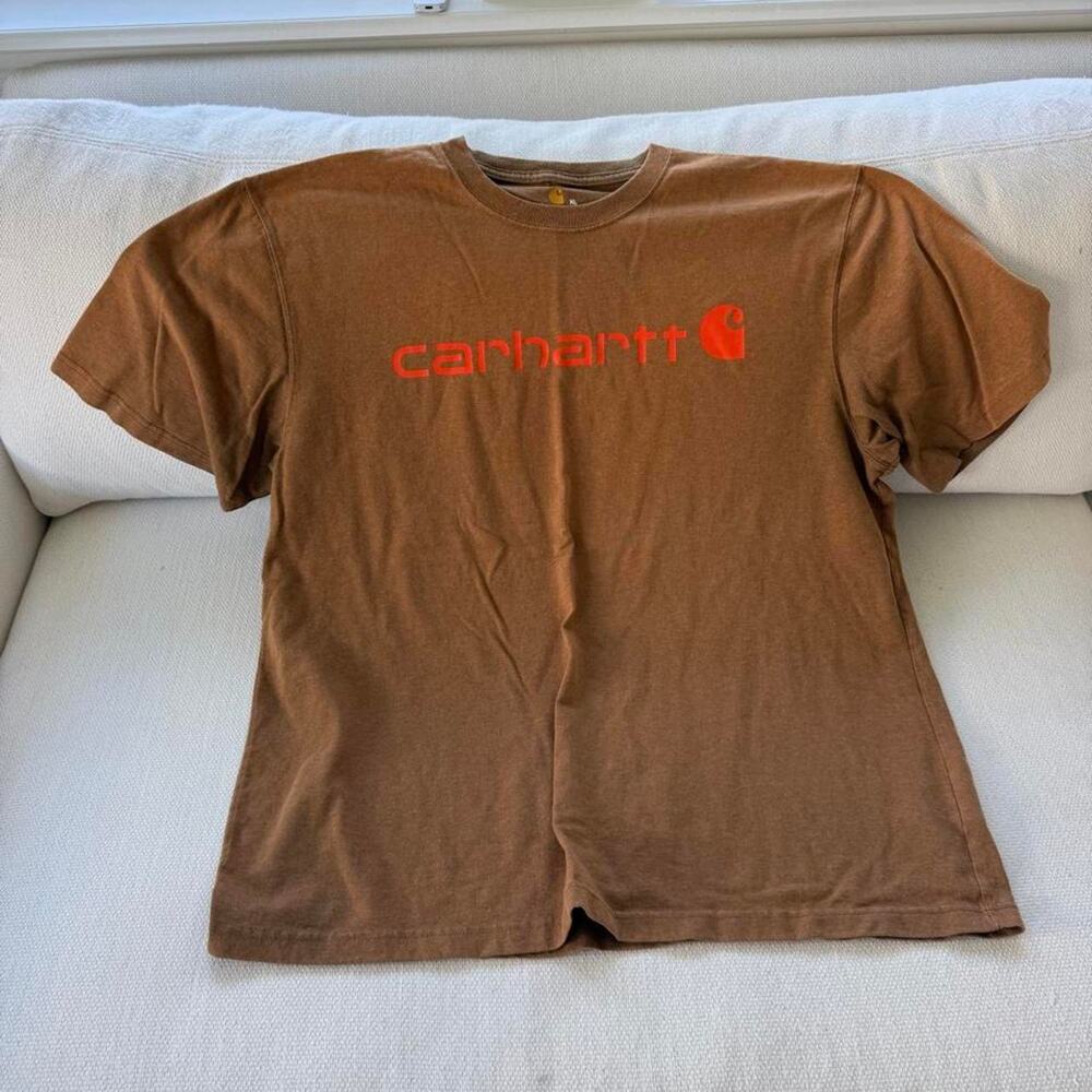 Carhartt brown logo t shirt
